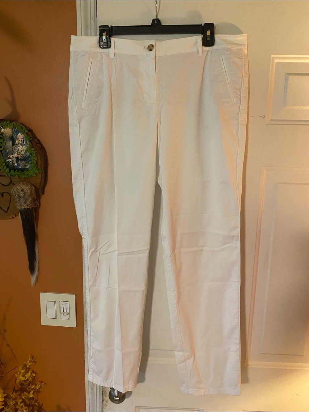 J.JILL White Straight-Leg Pants